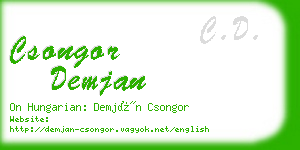 csongor demjan business card